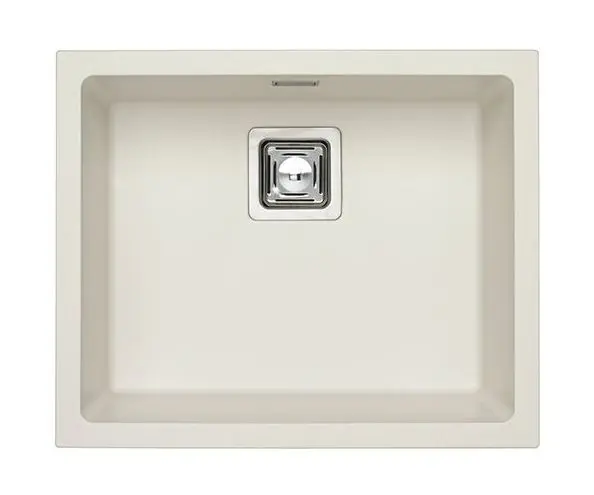 Alveus Quadrix granital - Granit-Spüle 56x46 cm, mit Ablaufsystembedienung, arctic 1128394