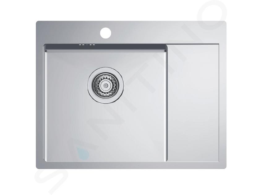 Alveus Quarto - Évier 615x480 mm, gauche, inox 1124383