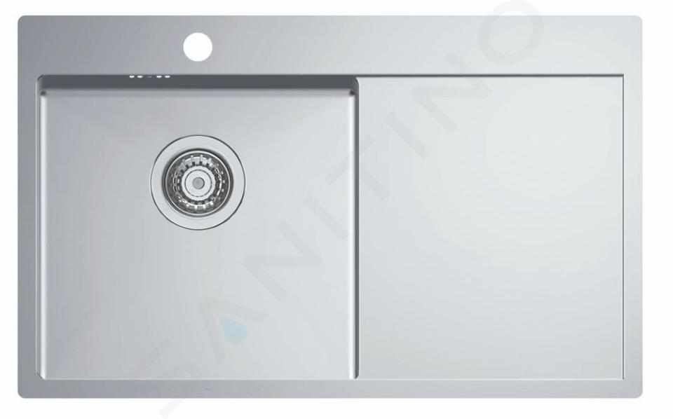 Alveus Quarto - Évier 780x480 mm, gauche, inox 1124384