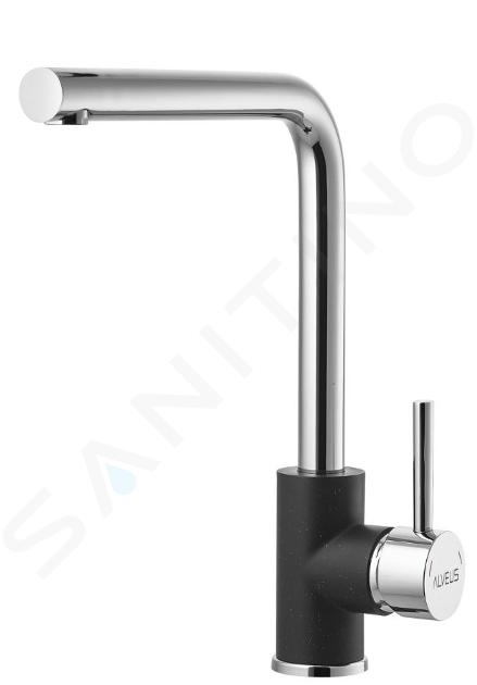 Alveus Selma - Miscelatore da lavello, carbon/acciaio inox 1129043