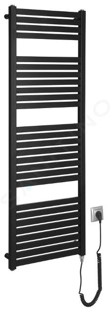 Aqualine Toalleros eléctricos - Toallero eléctrico Tondi-E 45x133 cm, 500 W, negro mate DE476T