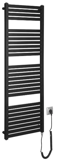 Aqualine - Radijator Tondi-E 45 x 133 cm, 500 W, mat crni DE476T