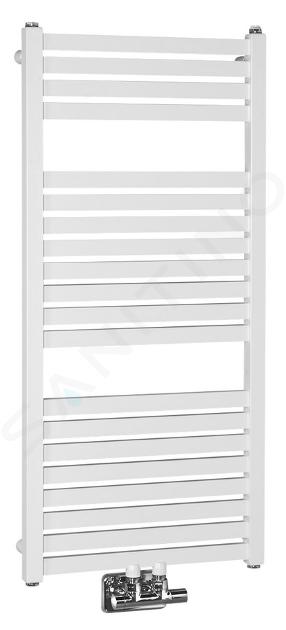 Aqualine Scaldasalviette - Elemento riscaldante Tondi 45x97 cm, attacco centrale, bianco DT450T