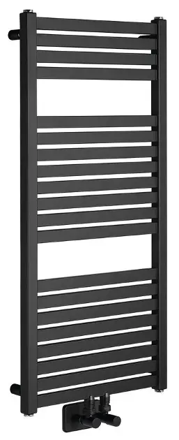 Aqualine - Tondi grijaće tijelo 45x97 cm, centralni priključak, mat crna DT456T
