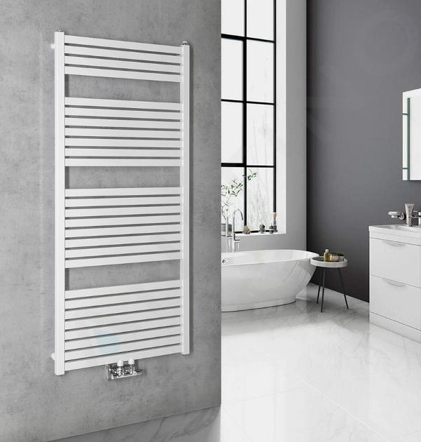 Aqualine Toalleros eléctricos - Toallero eléctrico, 600x1330 cm, conexión  en el centro, blanco DT480T