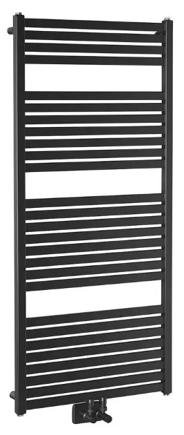 Aqualine - Tondi grijaće tijelo 60x133 cm, centralni priključak, mat crna DT486T
