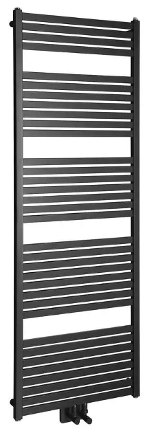 Aqualine - Heizkörper Tondi 60x169 cm, Mittelanschluss, schwarz matt DT496T