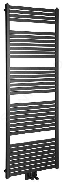 Aqualine Handtuchheizkörper - Heizkörper Tondi 60x169 cm, Mittelanschluss, schwarz matt DT496T