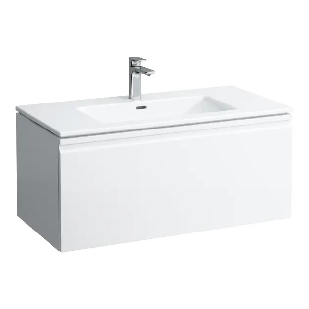 Laufen Pro S - Waschtisch mit Unterschrank, 100x50x46 cm, 1 Auszug, weiß glänzend H8609664751041
