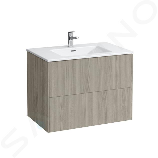 Laufen Pro S - Armario con lavabo, 800x610x500 mm, 2 cajones, olmo claro H8649612621041