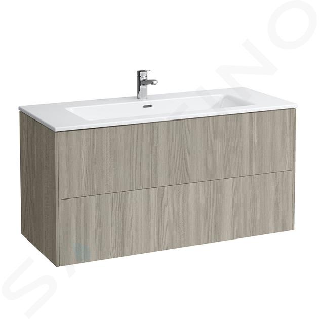 Laufen Pro S - Meuble avec lavabo, 120x50x61 cm, 2 tiroirs, orme clair H8649632621041