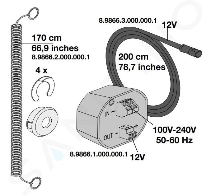 Laufen Accessoires - Alimentation encastré pour plaque de déclenchement H8986600000001