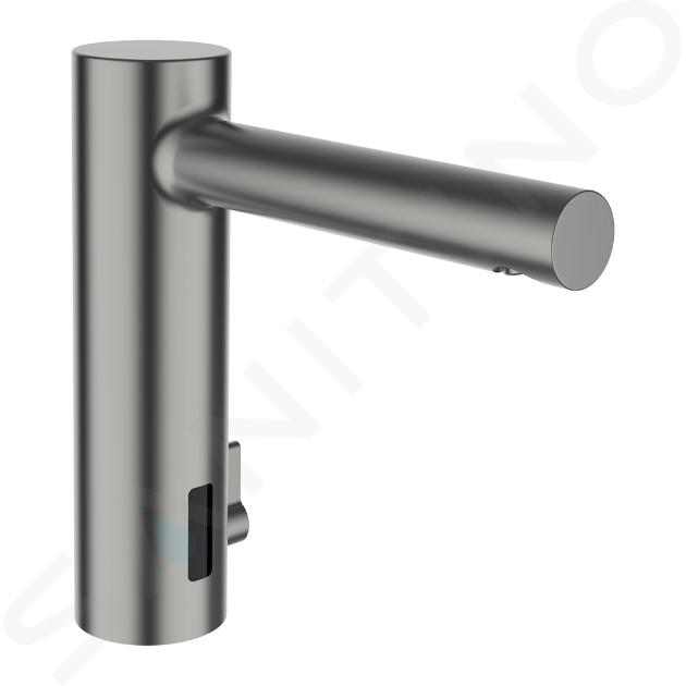 Laufen Twintronic - Mitigeur de lavabo électronique, avec mélangeur, alimentation secteur, inox brossé HF707003423000