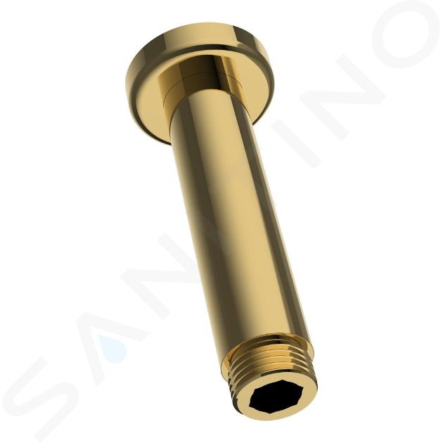 Laufen Douche accessoires - Douchearm plafond, 100 mm, glanzend goud HF960098463001