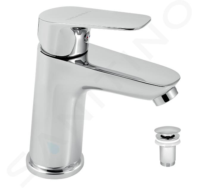 Novaservis Titania Pure - Miscelatore da lavabo con piletta Click-Clack, cromo 90303,0