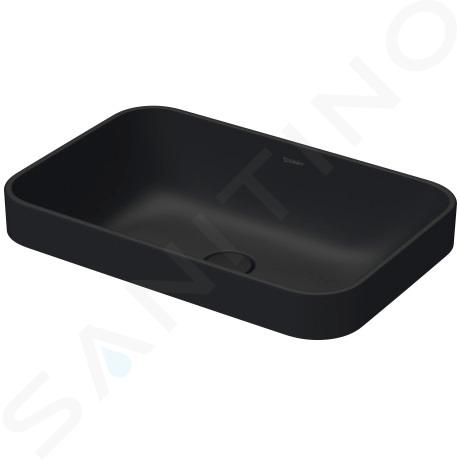 Duravit Happy D.2 Plus - Umyvadlová mísa zápustná, 60x40 cm, bez přepadu, WonderGliss, antracit mat 23596013001