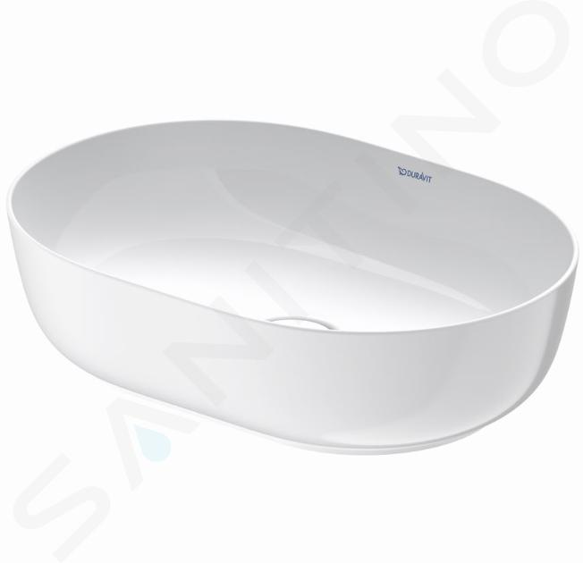 Duravit Luv - Lavabo da appoggio, 500x350 mm, senza troppopieno, bianco 0379500000