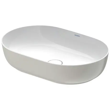 Levně Duravit Luv - Umyvadlo na desku, 60x40 cm, bez přepadu, WonderGliss, bílá/matná šedá 03796023001