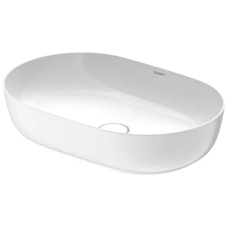Levně Duravit Luv - Umyvadlo na desku, 60x40 cm, bez přepadu, WonderGliss, bílá/matná bílá 03796026001