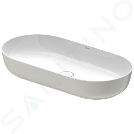 Duravit Luv - Umyvadlo na desku, 800x400 mm, bez přepadu, bílá/matná šedá 0379802300