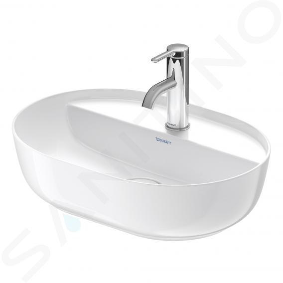 Duravit Luv - Aufsatzhandwaschbecken, 500x350 mm, ohne Überlauf, mit Hahnloch, weiß 0380500000