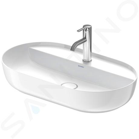 Duravit Luv - Zlew nablatowy 70x40 cm, bez przelewu, z otworem na baterię, kolor biały 0380700000