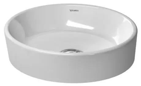 Duravit Starck 2 - Umývadlo na dosku, 435x395 mm, bez prepadu, WonderGliss, biela 23214400001