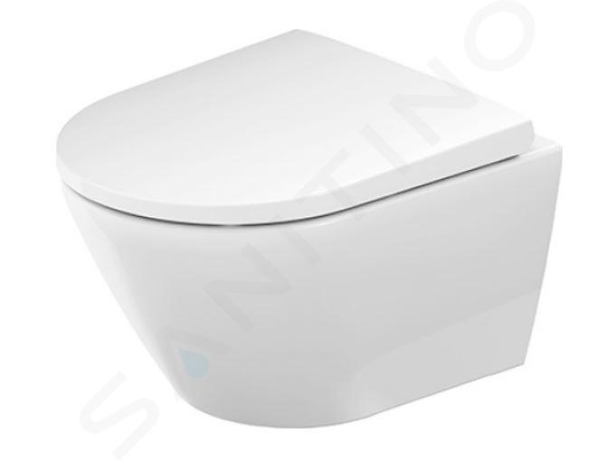 Duravit D-Neo - Závěsné WC se sedátkem SoftClose, Rimless, bílá 45880900A1