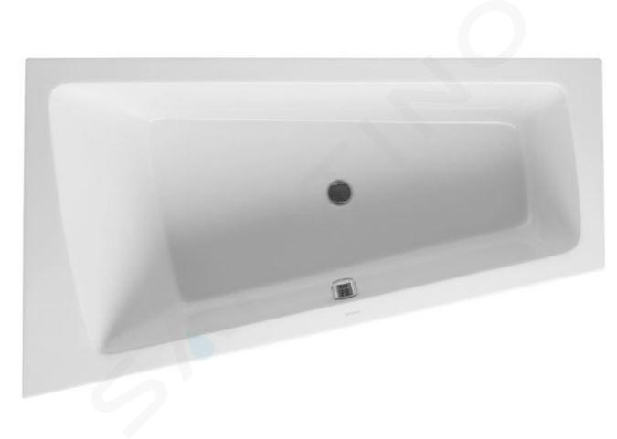 Duravit Paiova - Bañera asimétrica, 1700x1000 mm, variante izquierda, blanco 700212000000000