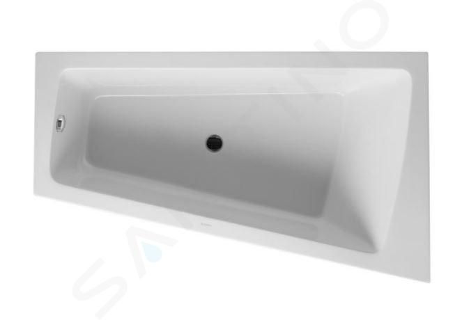 Duravit Paiova - Vasca da bagno asimmetrica, 1700x1000 mm, con pannello, dx, bianco 700265000000000