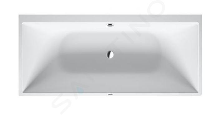 Duravit DuraSquare - Badewanne 1800x800 mm, links, mit Panel, DuraSolid, ClickClack, weiß 700427000000000