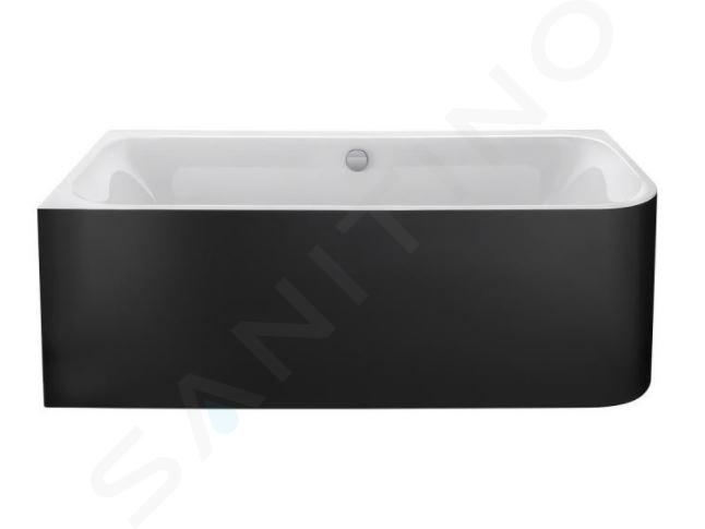 Duravit Happy D.2 Plus - Vaňa, 180x80 cm, ľavá, s panelom, biela/graphit super matt 700449800000000