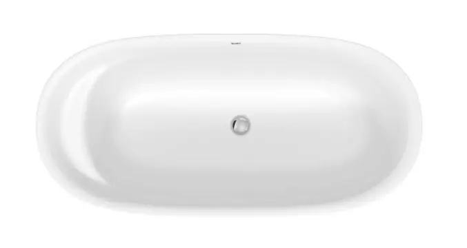 Duravit Cape Cod - Bañera independiente, 1650x780 mm, DuraSolid, ClickClack, blanco 700459000000000