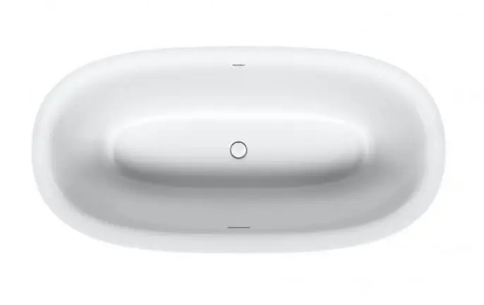 Duravit White Tulip - Bañera independiente, 1600x800 mm, ClickClack, blanco 700468000000000