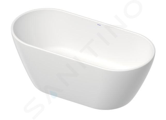 Duravit D-Neo - Bañera independiente, 160x75 cm, DuraSolid, ClickClack, blanco 700477000000000