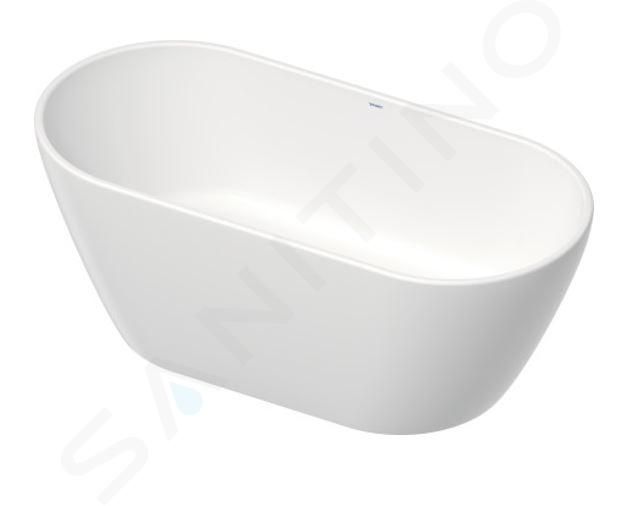 Duravit D-Neo - Freistehende Badewanne, 160x75 cm, ohne Überlauf, DuraSolid? ClickClack, weiß 700486000000000