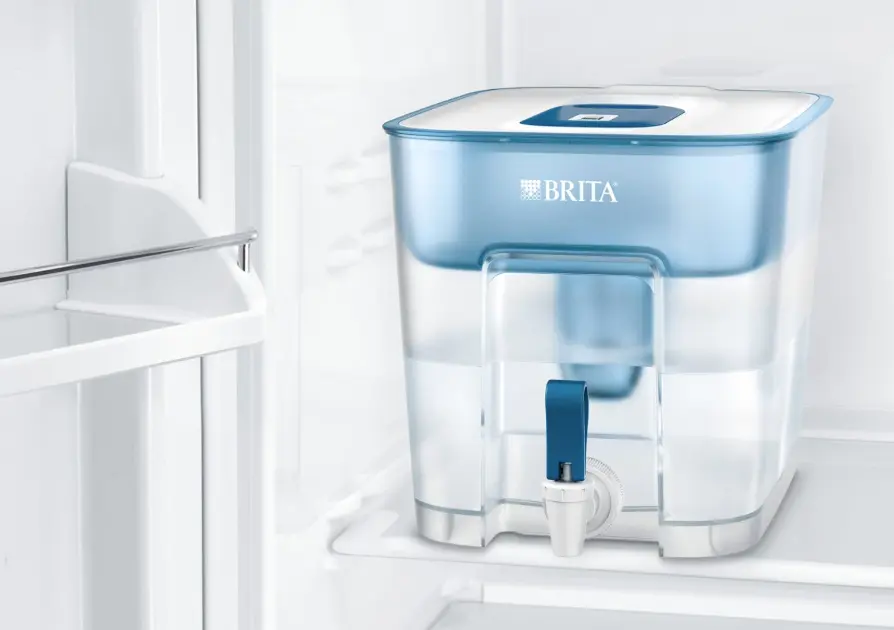 Brita Jarras de filtrado - Dispensador de agua filtrada Flow Memo,  capacidad 8200 ml, azul 1039277