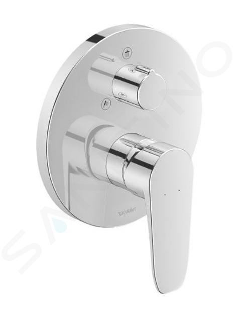 Duravit B.1 - Grifo empotrado de ducha, para 2 dispositivos, cromo B14210012010