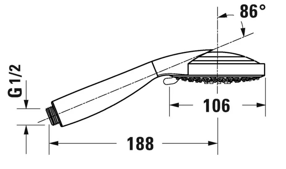 Duravit Douches Douchekop, 3jets, chroom UV0650009000 Sanitino.nl