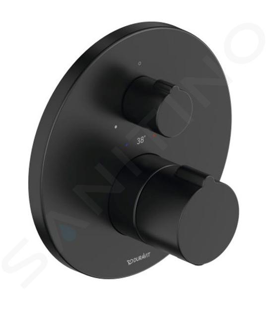 Duravit C.1 - Mitigeur thermostatique de douche encastré, noir mat C14200016046