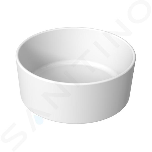 Jika Cubito Pure - Lavabo da appoggio, diametro 40 cm, senza troppopieno, bianco H8184200001121