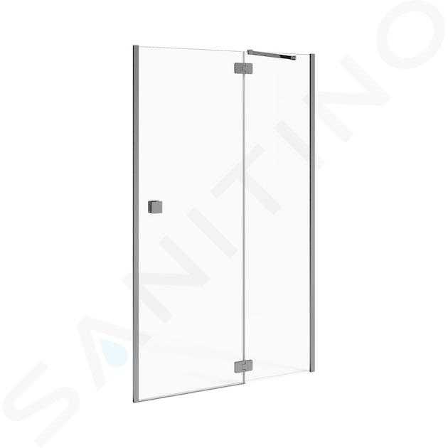 Jika Cubito Pure - Anta doccia pieghevole 120 cm, dx, Jika Perla Glass, color argento/vetro trasparente H2544270026681