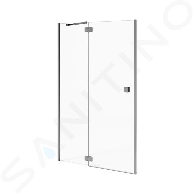 Jika Cubito Pure - Duschdrehtür 120 cm, links, Jika Perla Glas, Silber/Klarglas H2544260026681