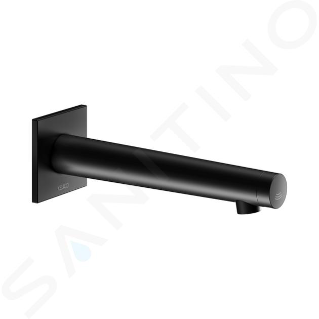 Keuco IXMO - Grifo electrónico empotrado para lavabo, alimentación por red, negro mate 59517371102