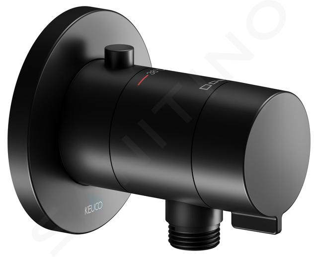 Keuco IXMO - Mitigeur thermostatique encastré, avec raccordement de douche, noir mat 59554370001