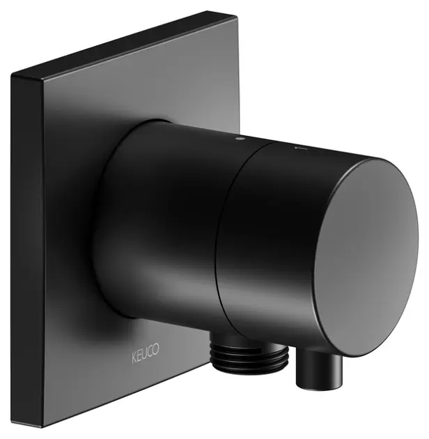 Keuco IXMO - Unterputz-Umstellventil für 2 Verbraucher, mit Schlauchanschluss, schwarz matt 59556371102