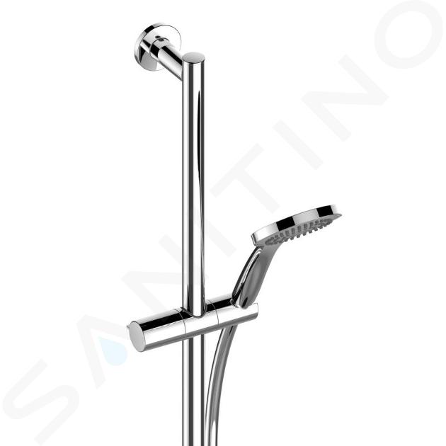 Keuco IXMO - Set de pommeau de douche, 3 jets, barre 855 mm et flexible, chrome 59587010801