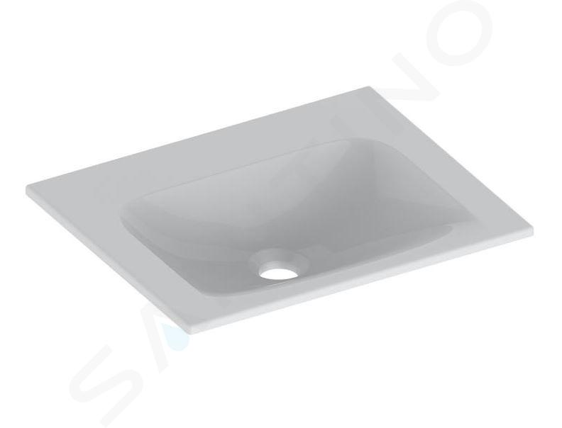 Keuco Plan - Lavabo 465x383 mm, senza troppopieno, senza foro per miscelatore, CleanPlus, bianco 32930314600