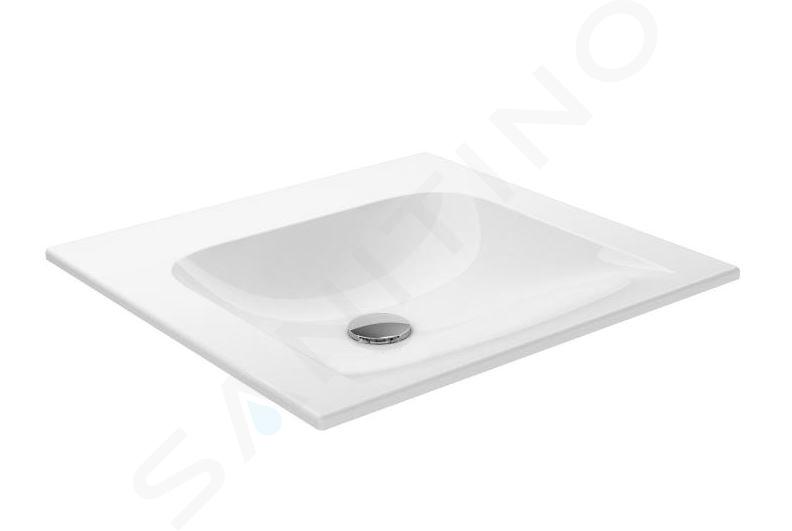 Keuco Plan - Lavabo 51x49 cm, senza troppopieno, senza foro per miscelatore, CleanPlus, bianco 32940315000