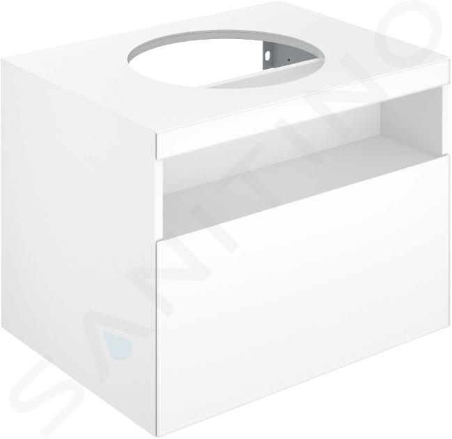 Keuco Stageline - Meuble sous lavabo, 650x550x490 mm, avec découpe pour lavabo, blanc 32853300000